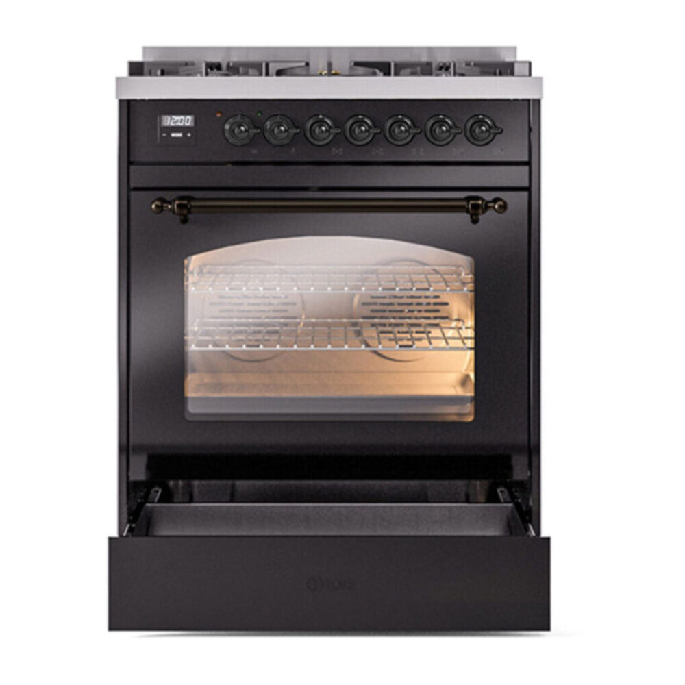 ILVE UP30NMP Nostalgie II 30 inch Dual Fuel Range with 5 Burners with 4 cu. ft. Oven Capacity