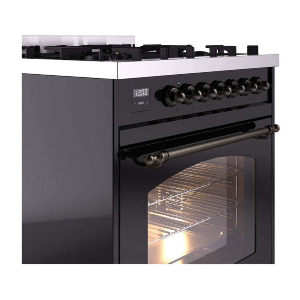 ILVE UP30NMP Nostalgie II 30 inch Dual Fuel Range with 5 Burners with 4 cu. ft. Oven Capacity