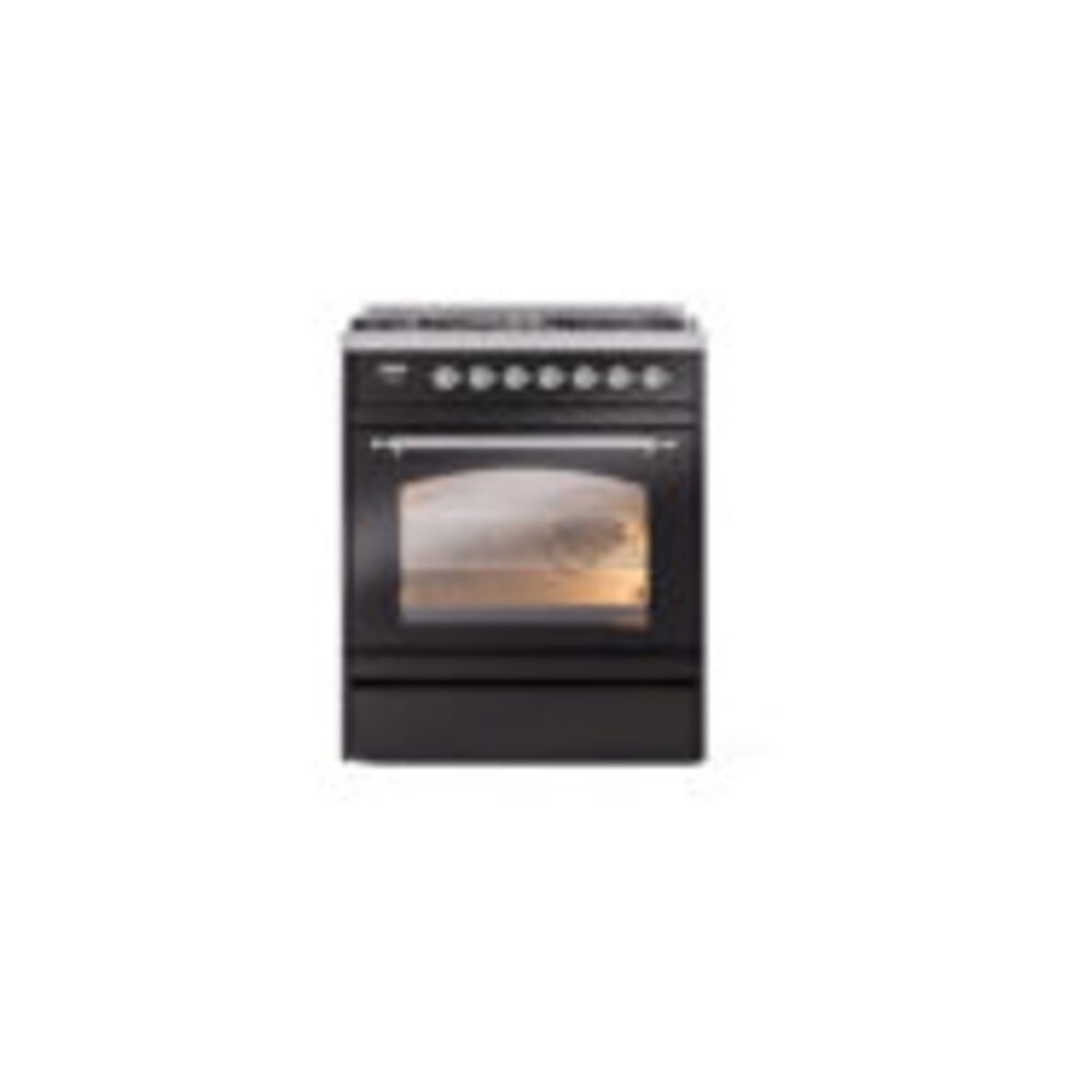 ILVE_UP30NMPBKCLP_Nostalgie_II_30"_Dual_Fuel_Range_front_view