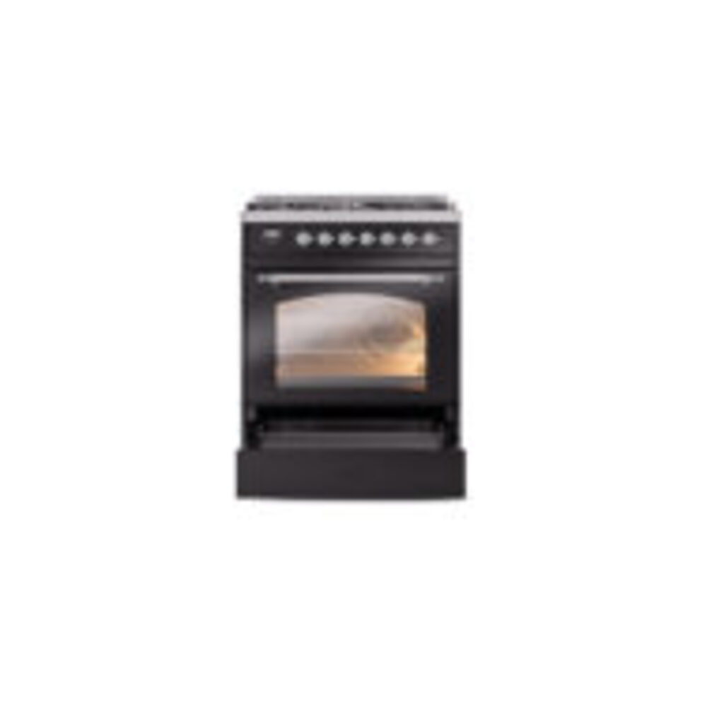ILVE_UP30NMPBKCLP_Nostalgie_II_30"_Dual_Fuel_Range_drawer_opened