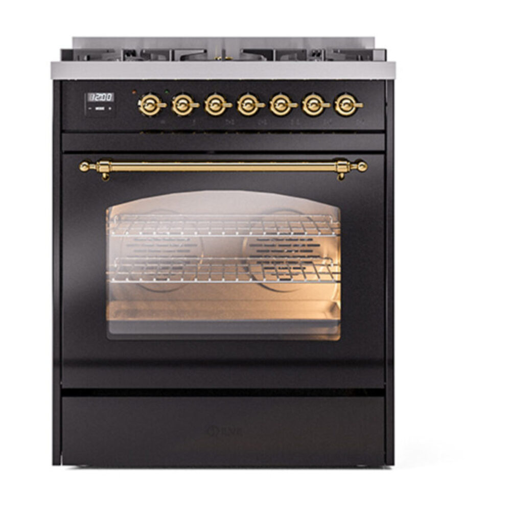 ILVE_UP30NMPBKGLP_Nostalgie_II_30"_Dual_Fuel_Range_front_view
