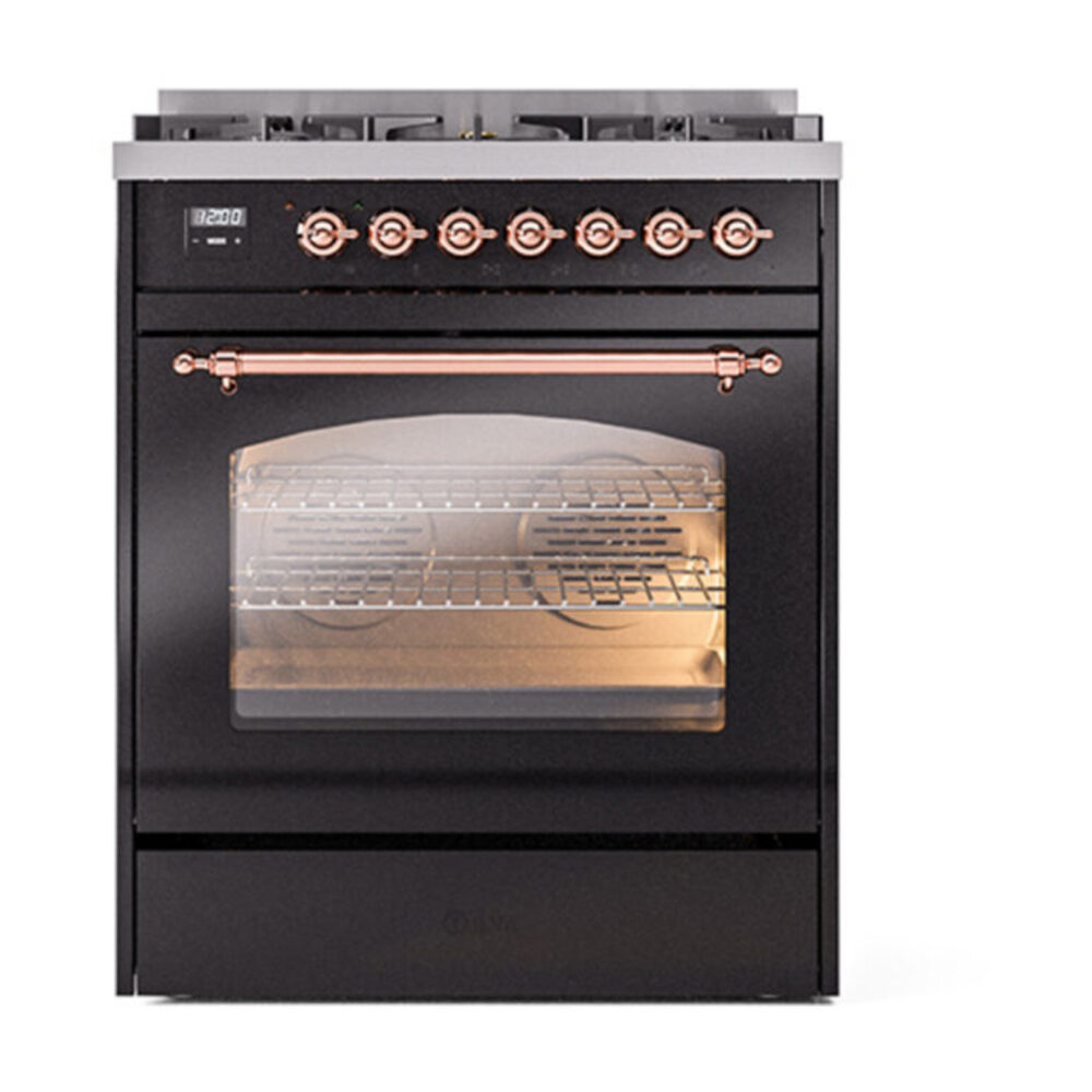 ILVE_UP30NMPBKPLP_Nostalgie_II_30"_Dual_Fuel_Range_front_view