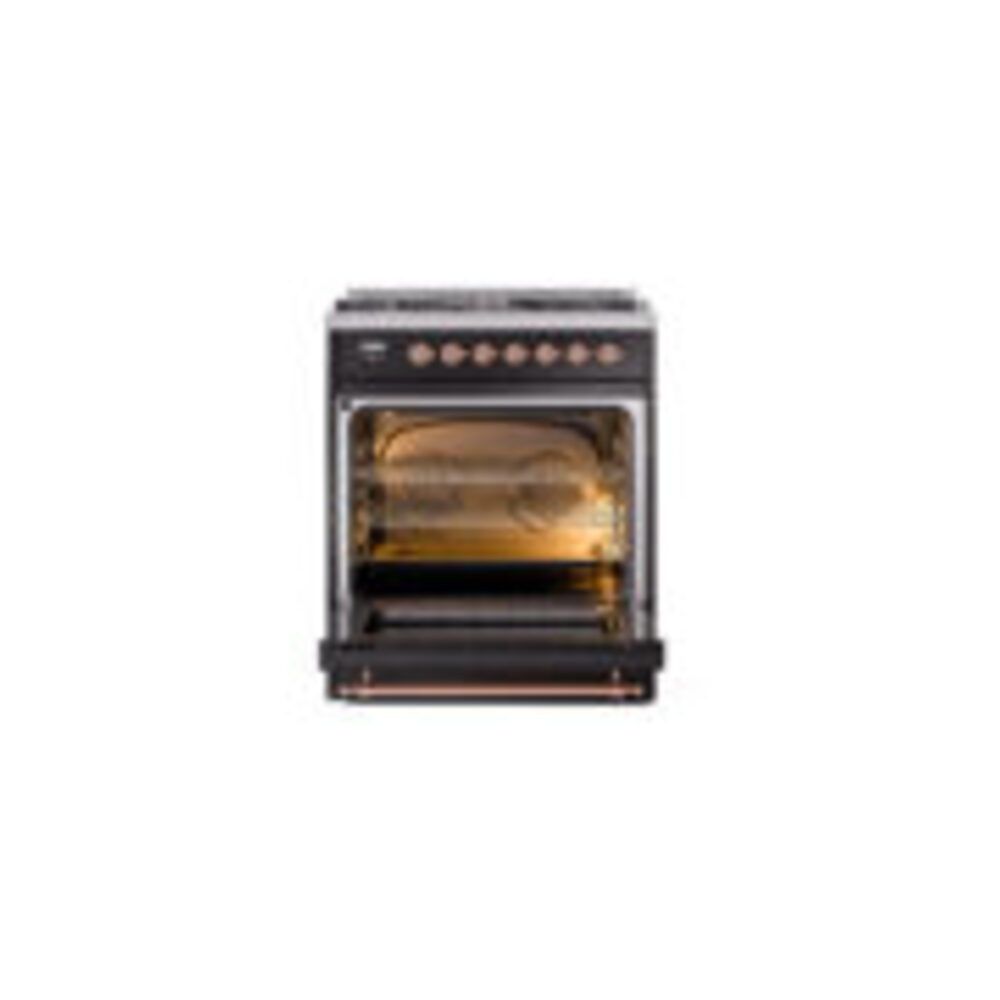 ILVE_UP30NMPBKPLP_Nostalgie_II_30"_Dual_Fuel_Range_oven_door_opened