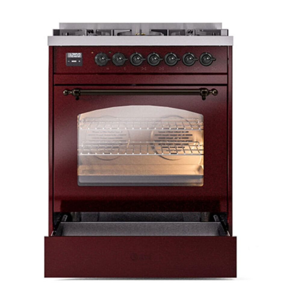 ILVE UP30NMP Nostalgie II 30 inch Dual Fuel Range with 5 Burners with 4 cu. ft. Oven Capacity
