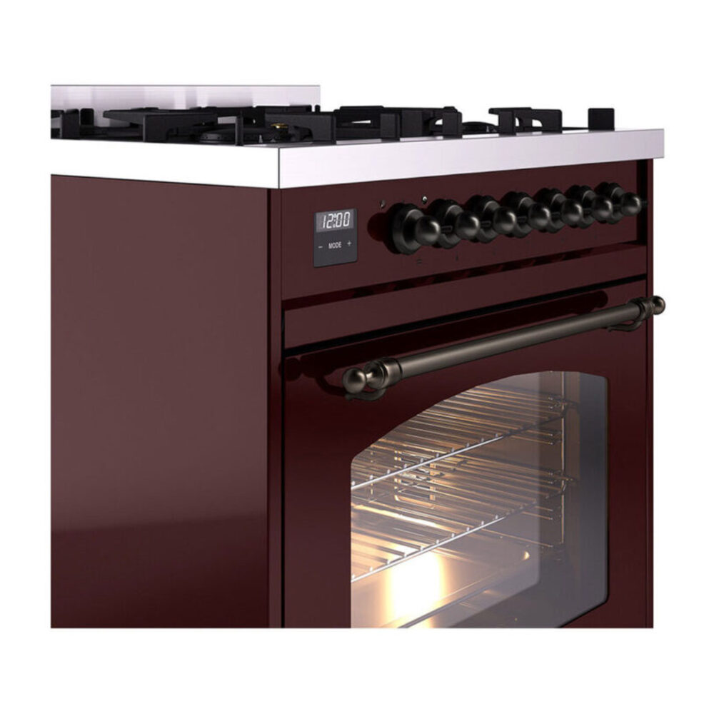 ILVE UP30NMP Nostalgie II 30 inch Dual Fuel Range with 5 Burners with 4 cu. ft. Oven Capacity
