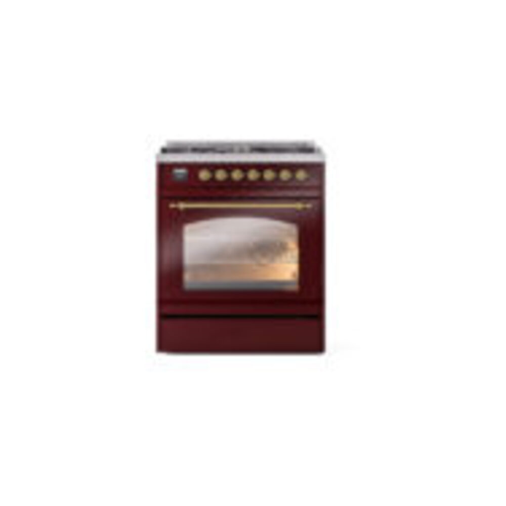 ILVE_UP30NMPBUGLP_Nostalgie_II_30"_Dual_Fuel_Range_front_view