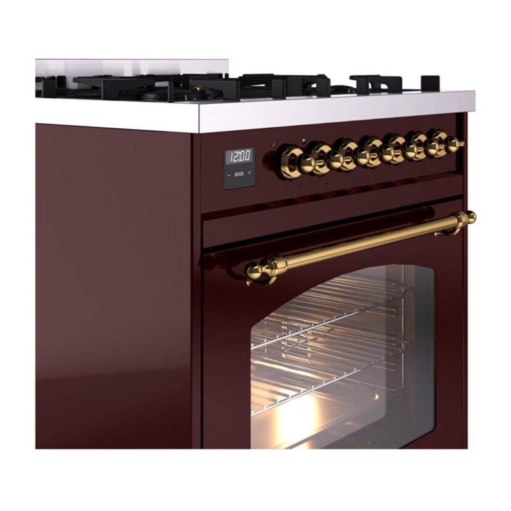 ILVE_UP30NMPBUGLP_Nostalgie_II_30"_Dual_Fuel_Range_details