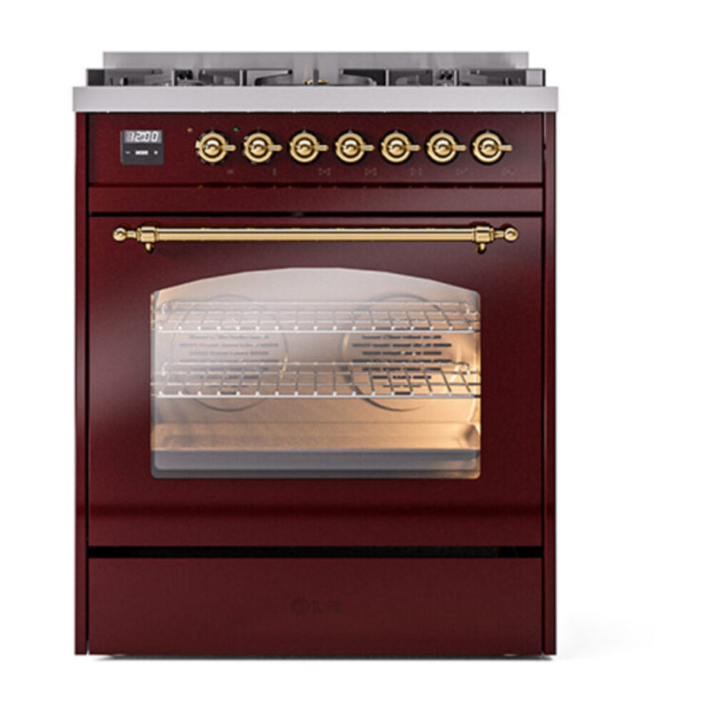 ILVE_UP30NMPBUG_Nostalgie_II_30"_Dual_Fuel_Range_front_view