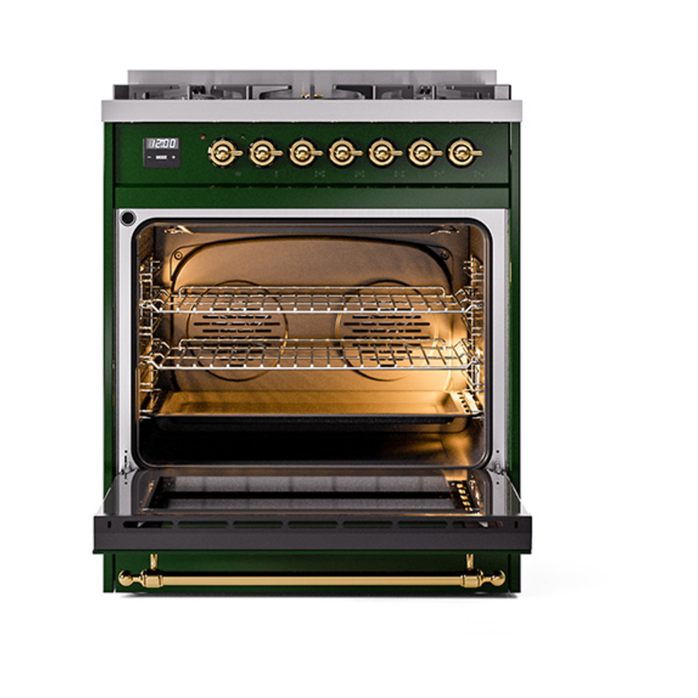 ILVE_UP30NMPEGG_Nostalgie_II_30"_Dual_Fuel_Range_oven_door_opened