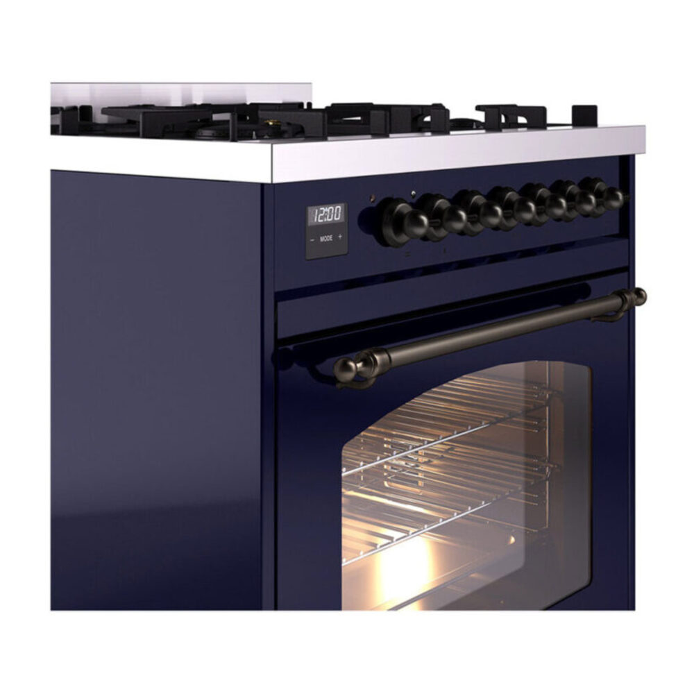 ILVE UP30NMP Nostalgie II 30 inch Dual Fuel Range with 5 Burners with 4 cu. ft. Oven Capacity