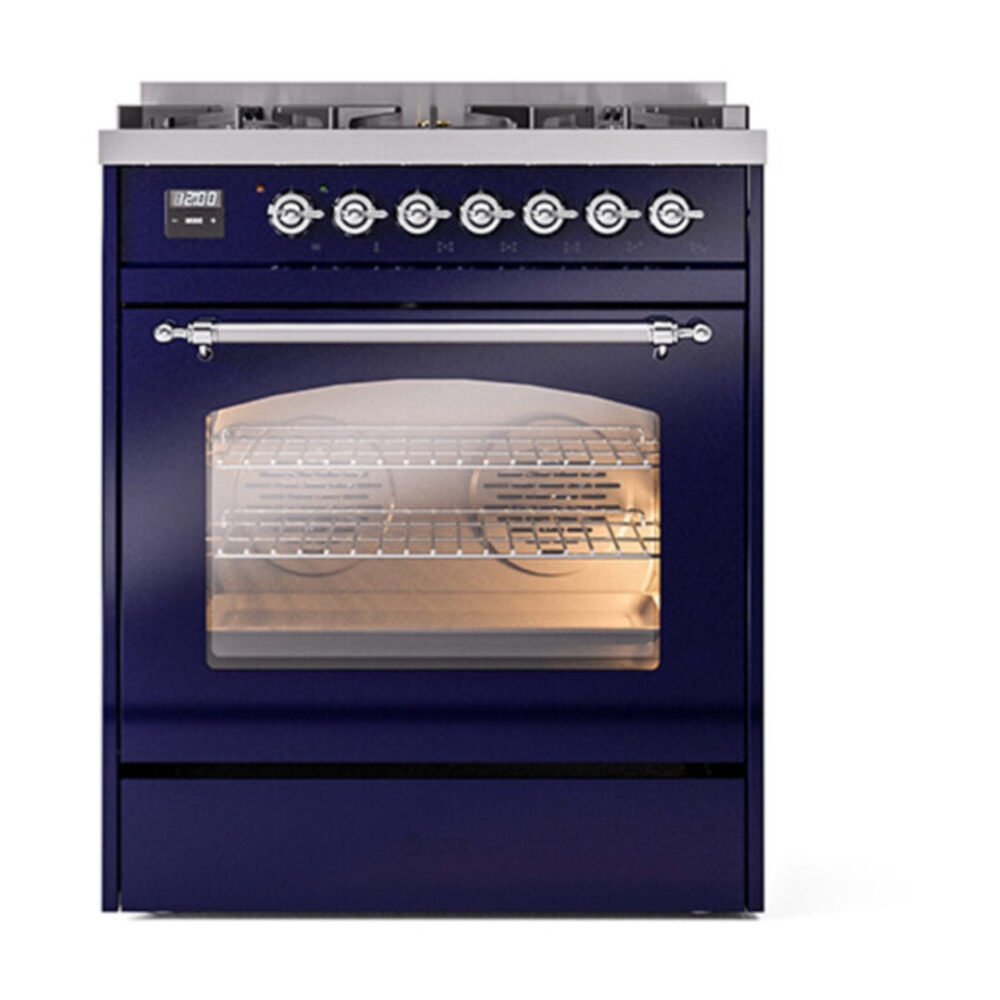 ILVE_UP30NMPMBC_Nostalgie_II_30"_Dual_Fuel_Range_front_view