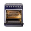 ILVE_UP30NMPMBC_Nostalgie_II_30"_Dual_Fuel_Range_oven_door_opened