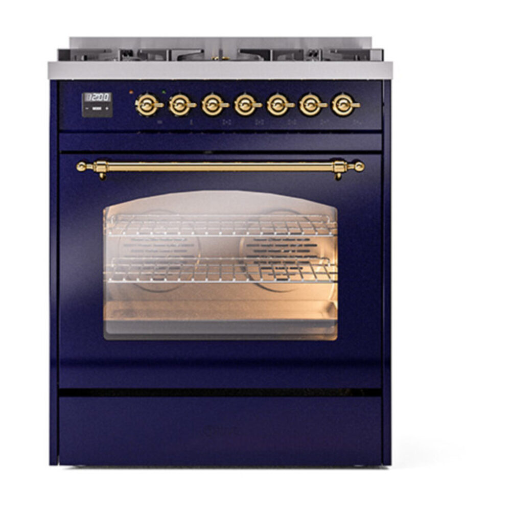 ILVE_UP30NMPMBGLP_Nostalgie_II_30"_Dual_Fuel_Range_front_view
