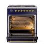 ILVE_UP30NMPMBG_Nostalgie_II_30"_Dual_Fuel_Range_oven_door_opened