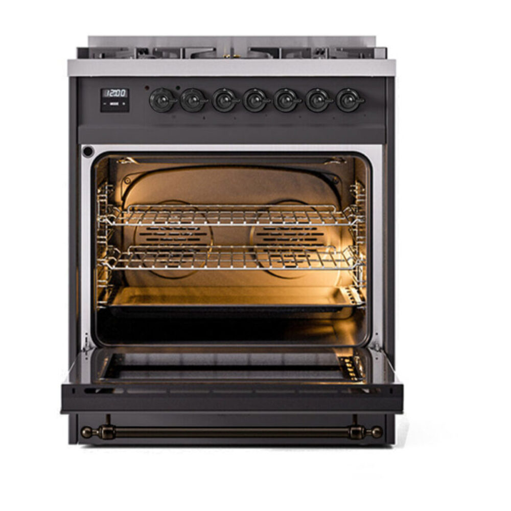 ILVE UP30NMP Nostalgie II 30 inch Dual Fuel Range with 5 Burners with 4 cu. ft. Oven Capacity