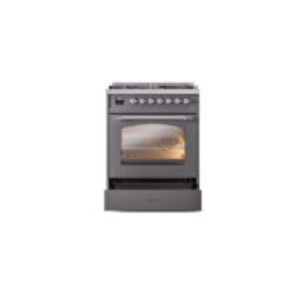 ILVE_UP30NMPMGC_Nostalgie_II_30"_Dual_Fuel_Range_drawer_opened