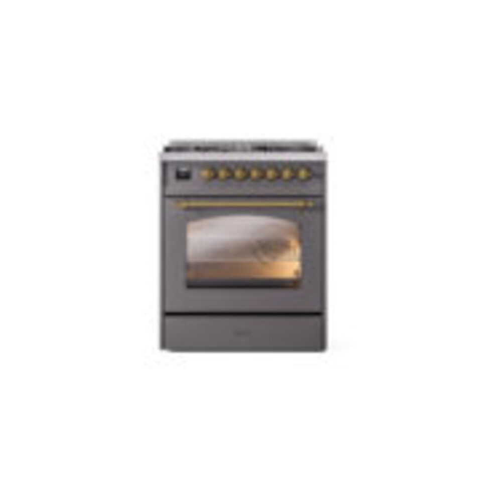 ILVE_UP30NMPMGG_Nostalgie_II_30"_Dual_Fuel_Range_front_view