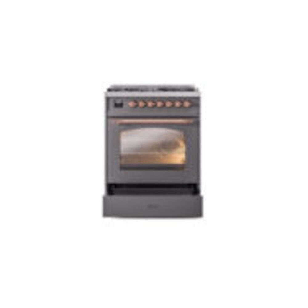 ILVE_UP30NMPMGPLP_Nostalgie_II_30"_Dual_Fuel_Range_drawer_opened