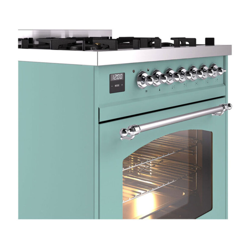 ILVE UP30NMP Nostalgie II 30 inch Dual Fuel Range with 5 Burners with 4 cu. ft. Oven Capacity