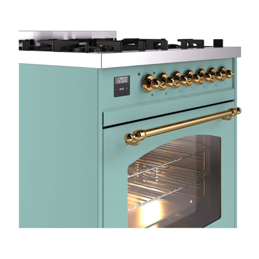 ILVE UP30NMP Nostalgie II 30 inch Dual Fuel Range with 5 Burners with 4 cu. ft. Oven Capacity