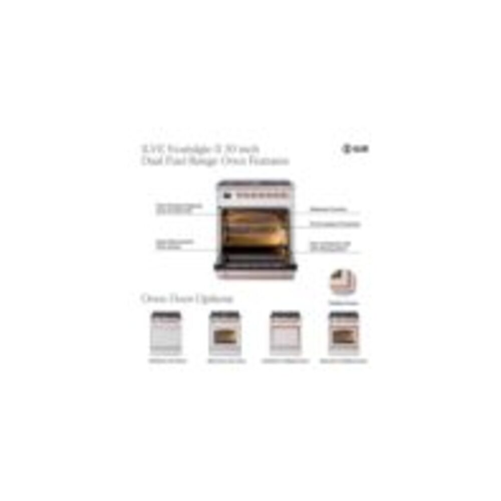 ILVE UP30NMP Nostalgie II 30 inch Dual Fuel Range with 5 Burners with 4 cu. ft. Oven Capacity