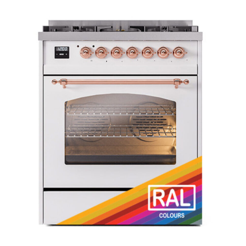 ILVE_UP30NMPRAPLP_Nostalgie_II_30"_Dual_Fuel_Range_front_view