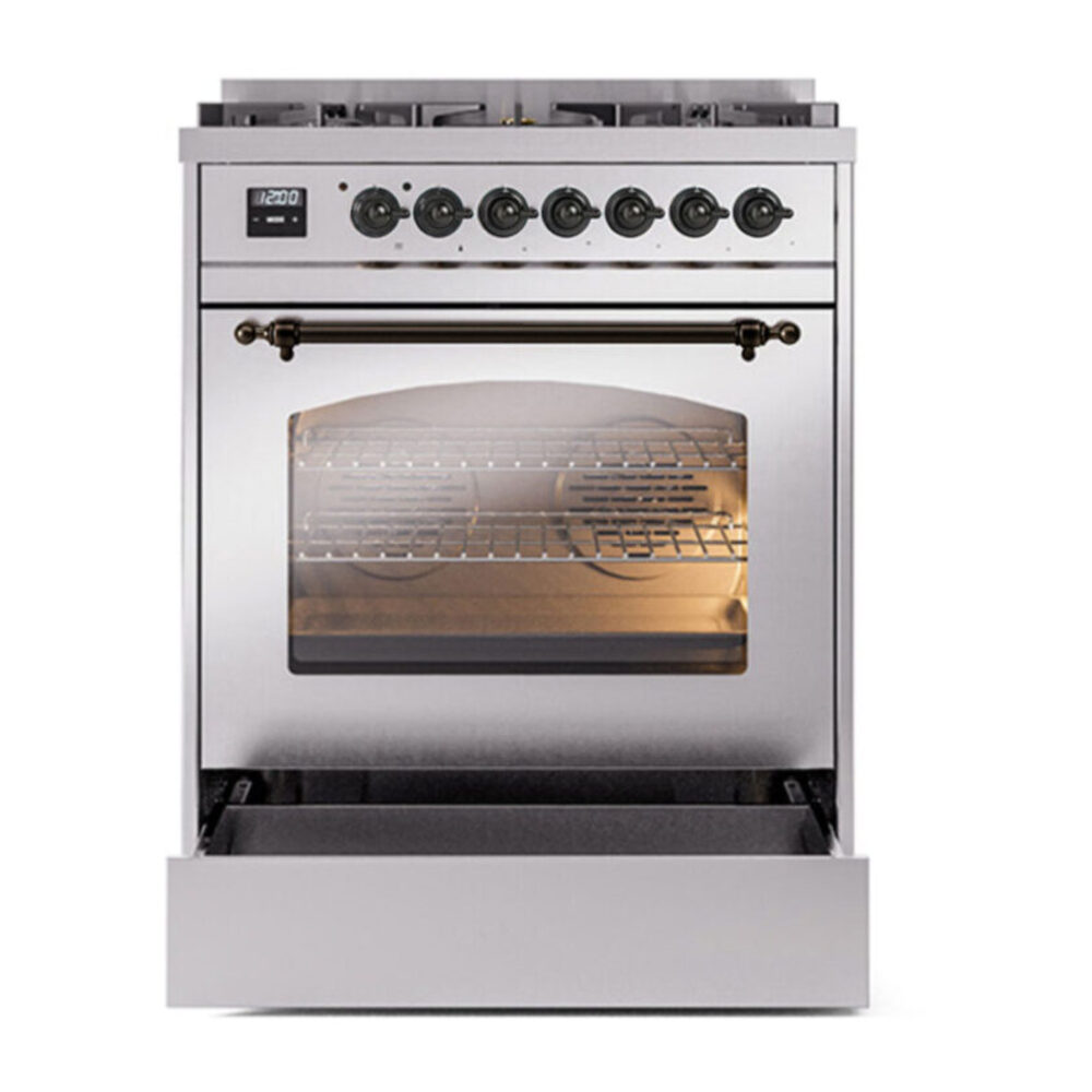ILVE UP30NMP Nostalgie II 30 inch Dual Fuel Range with 5 Burners with 4 cu. ft. Oven Capacity