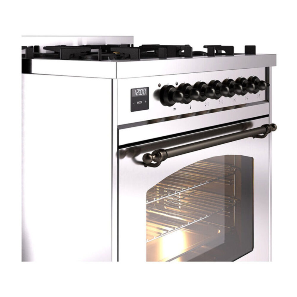 ILVE UP30NMP Nostalgie II 30 inch Dual Fuel Range with 5 Burners with 4 cu. ft. Oven Capacity