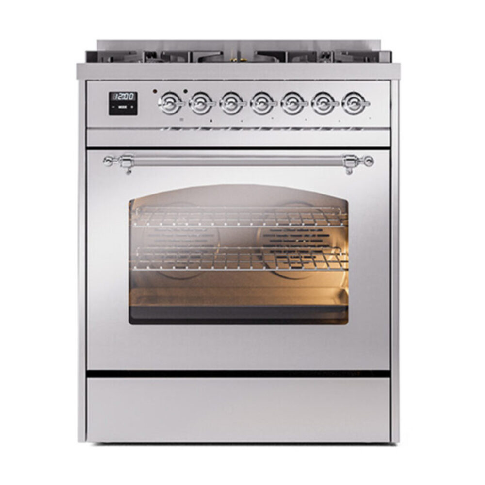 ILVE_UP30NMPSSC_Nostalgie_II_30"_Dual_Fuel_Range_front_view