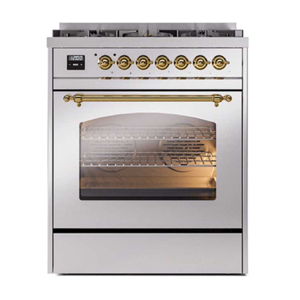 ILVE_UP30NMPSSGLP_Nostalgie_II_30"_Dual_Fuel_Range_front_view