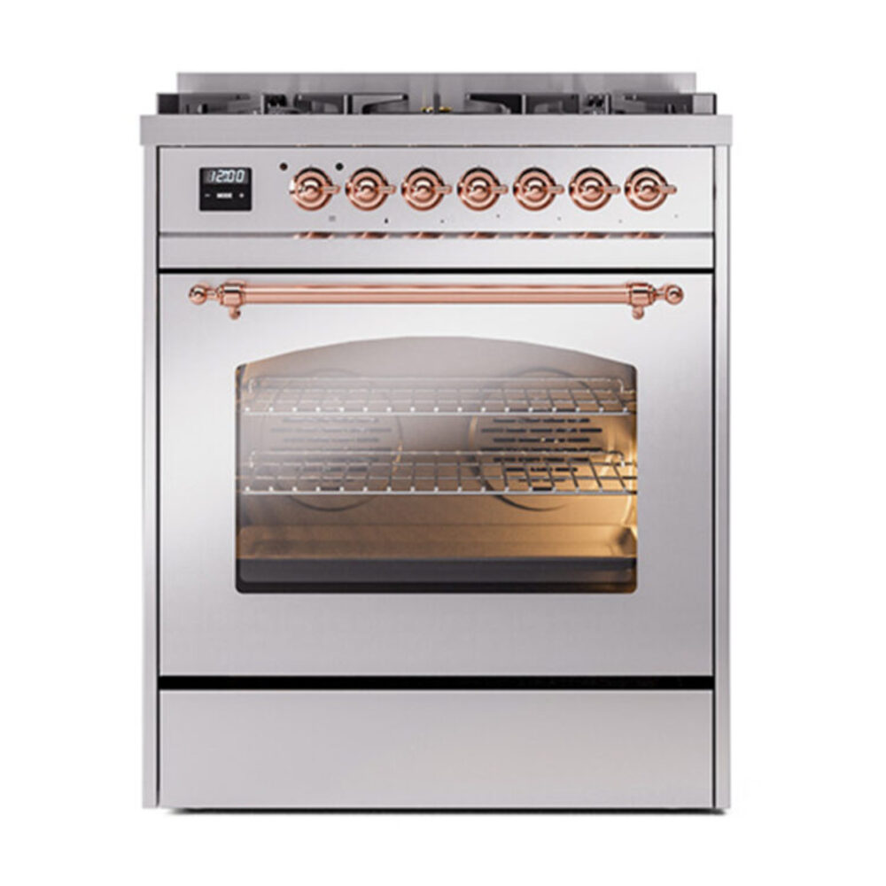 ILVE_UP30NMPSSP_Nostalgie_II_30"_Dual_Fuel_Range_front_view