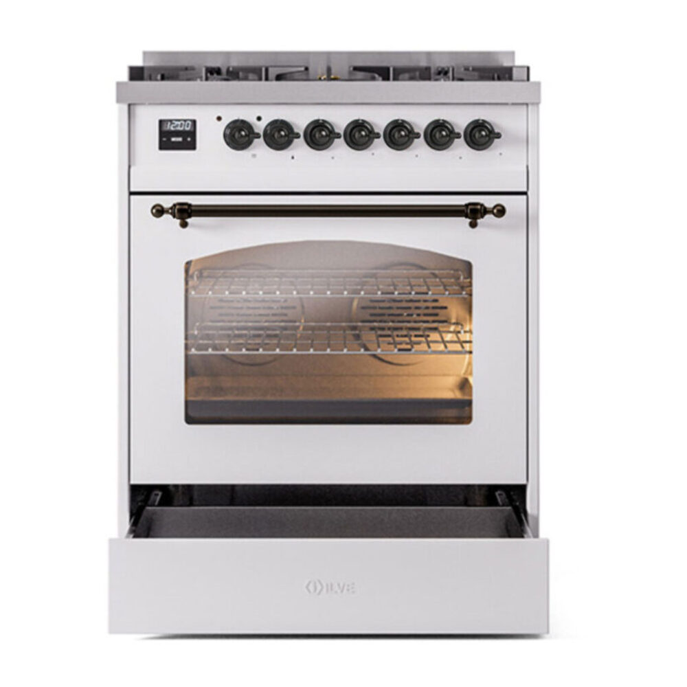 ILVE UP30NMP Nostalgie II 30 inch Dual Fuel Range with 5 Burners with 4 cu. ft. Oven Capacity