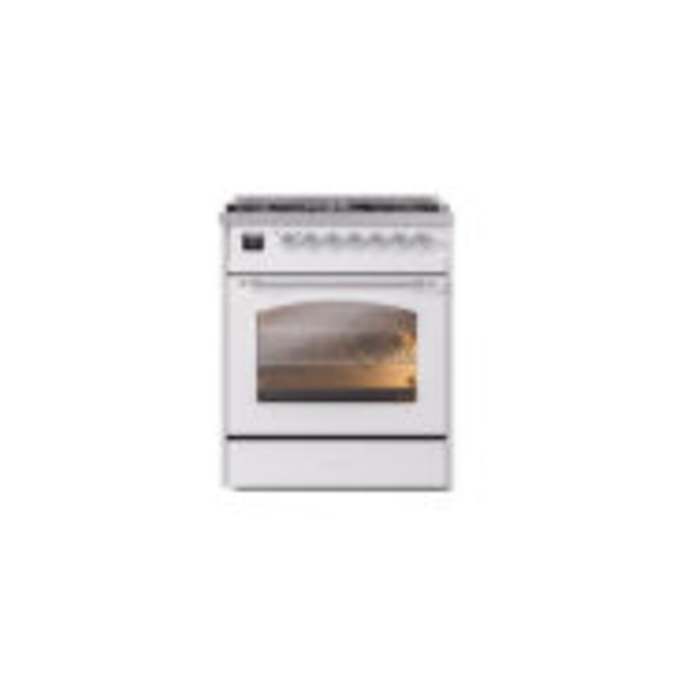 ILVE_UP30NMPWHCLP_Nostalgie_II_30"_Dual_Fuel_Range_front_view