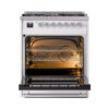 ILVE_UP30NMPWHC_Nostalgie_II_30"_Dual_Fuel_Range_oven_door_opened