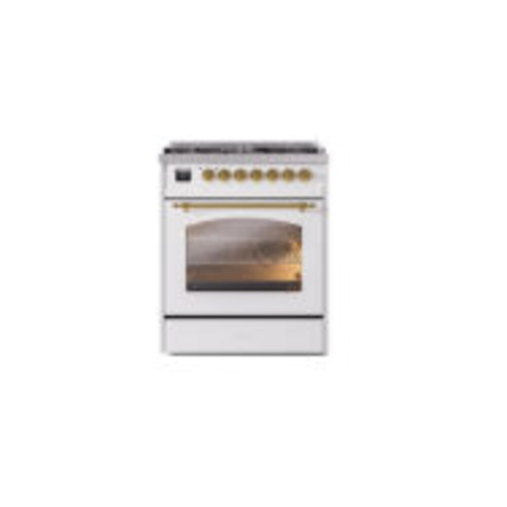ILVE_UP30NMPWHGLP_Nostalgie_II_30"_Dual_Fuel_Range_front_view