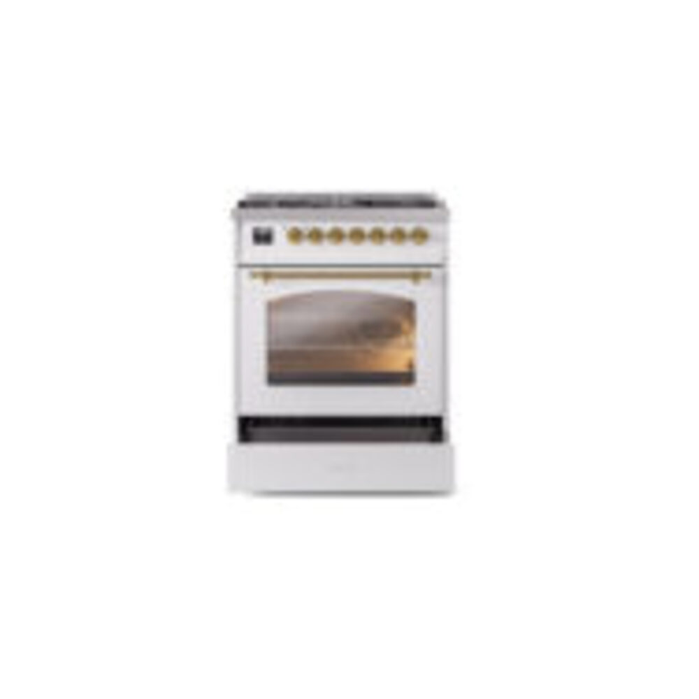 ILVE_UP30NMPWHGLP_Nostalgie_II_30"_Dual_Fuel_Range_drawer_opened