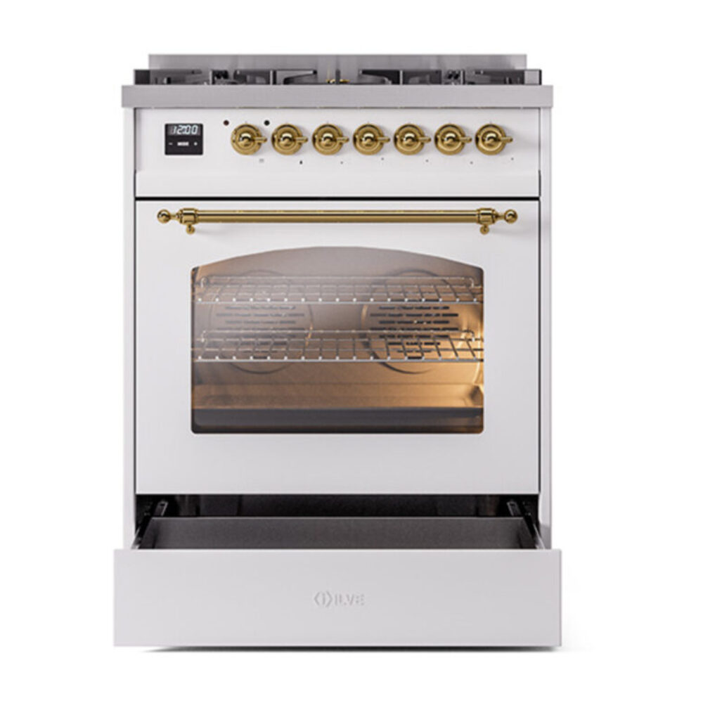 ILVE_UP30NMPWHG_Nostalgie_II_30"_Dual_Fuel_Range_drawer_opened