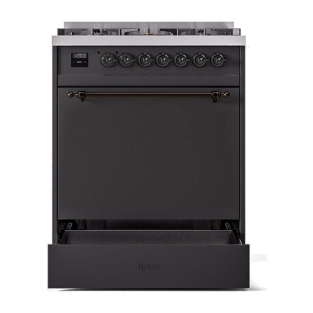 ILVE UP30NMP Nostalgie II 30 inch Dual Fuel Range with 5 Burners with 4 cu. ft. Oven Capacity