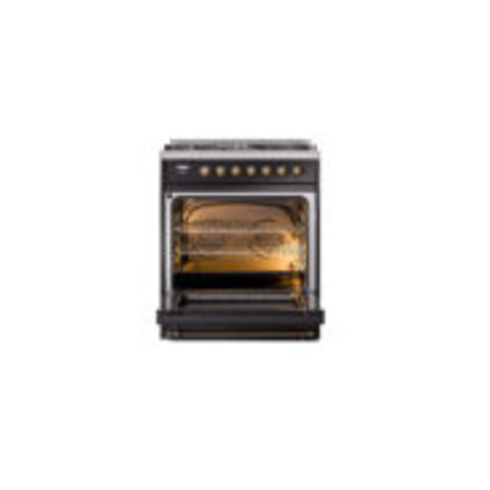 ILVE_UP30QNMPBKB_Nostalgie_II_30"_Dual_Fuel_Range_oven_door_opened