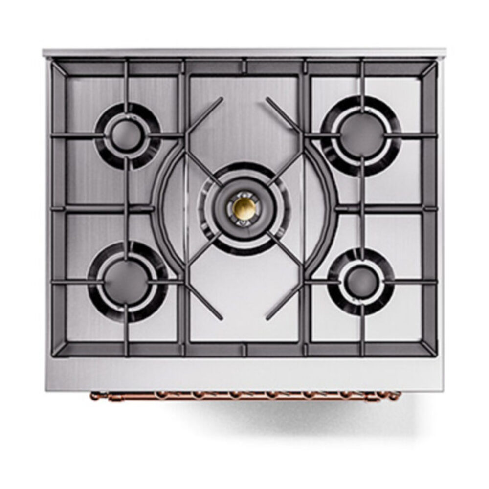 ILVE_UP30QNMPBKPLP_Nostalgie_II_30"_Dual_Fuel_Range_top_view