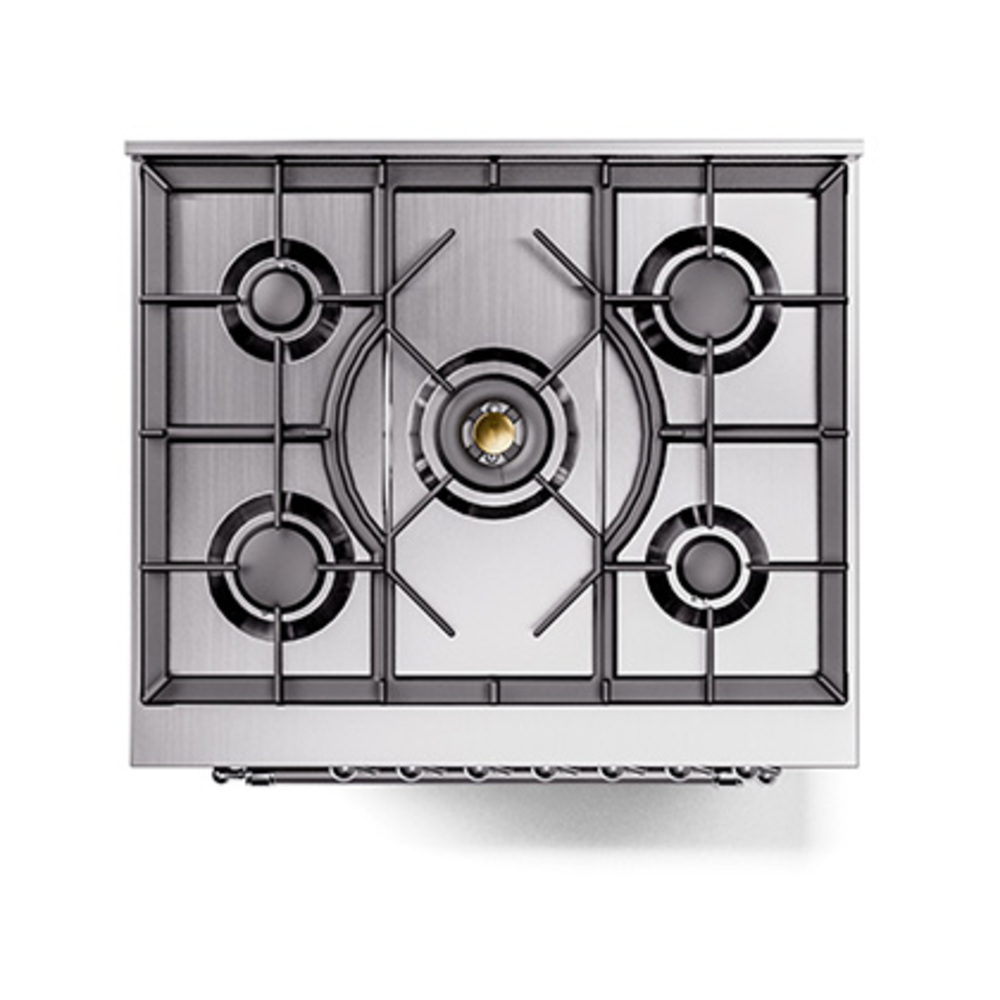 ILVE_UP30QNMPBUCLP_Nostalgie_II_30"_Dual_Fuel_Range_top_view