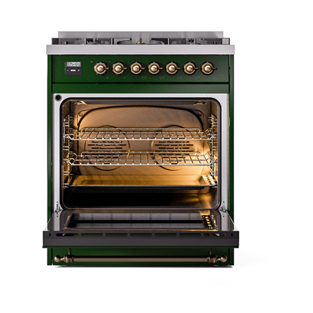 ILVE_UP30QNMPEGBLP_Nostalgie_II_30"_Dual_Fuel_Range_oven_door_opened