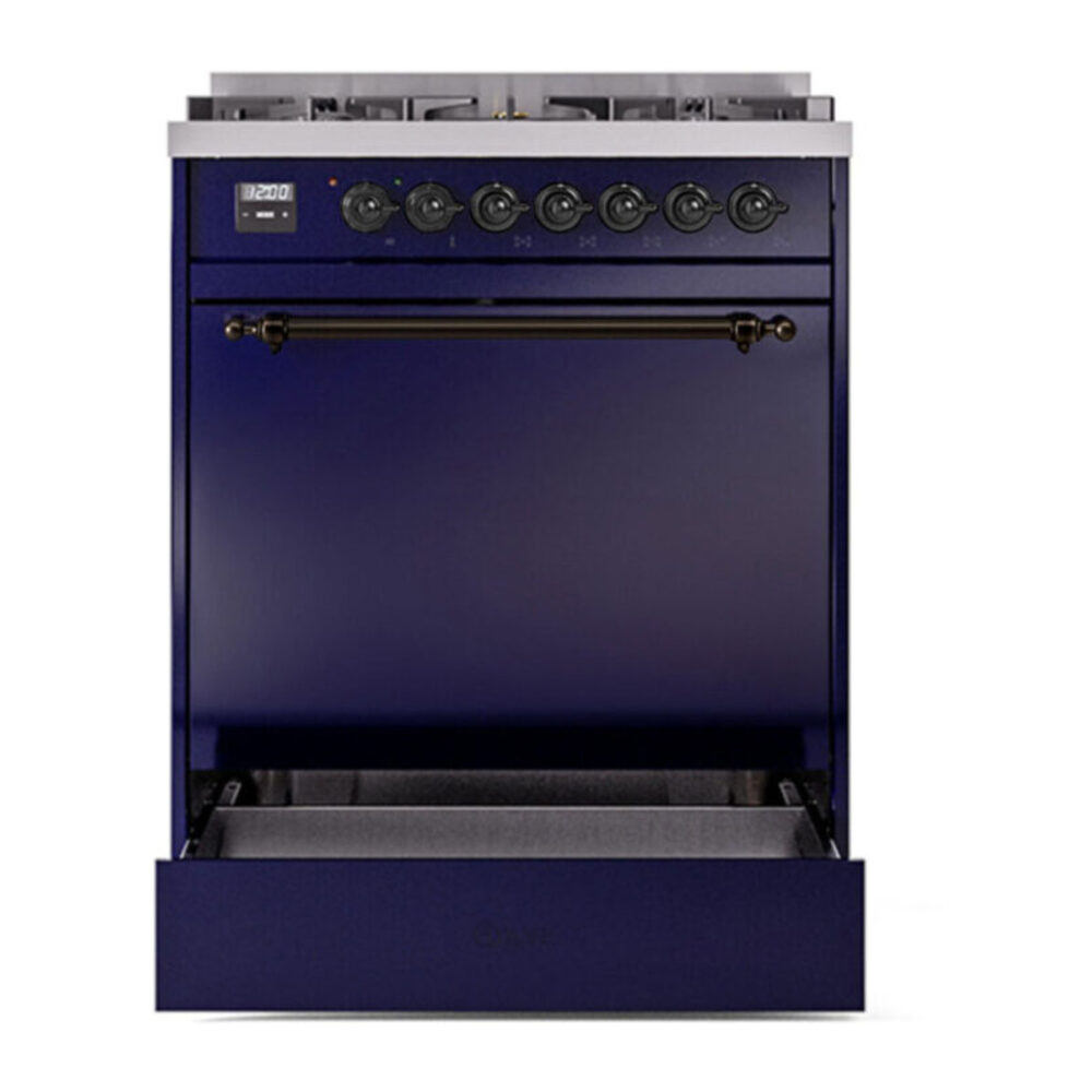 ILVE UP30NMP Nostalgie II 30 inch Dual Fuel Range with 5 Burners with 4 cu. ft. Oven Capacity