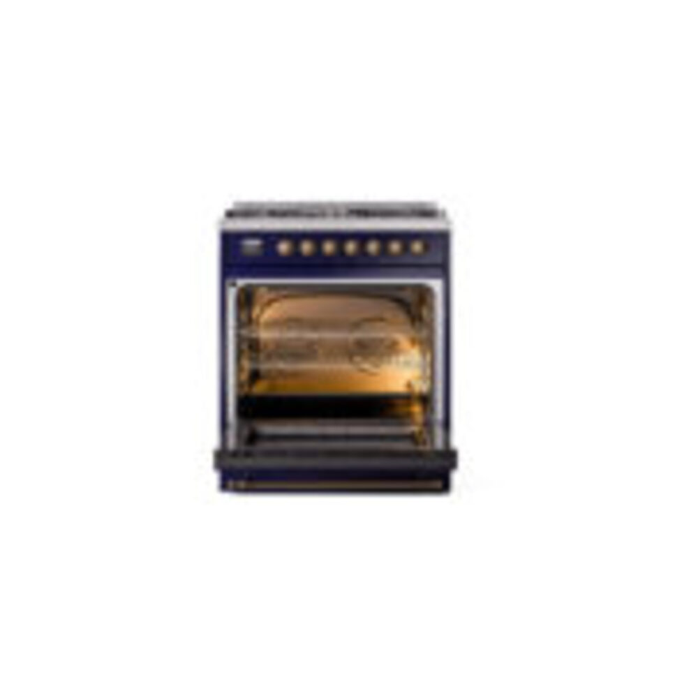ILVE_UP30QNMPMBB_Nostalgie_II_30"_Dual_Fuel_Range_oven_door_opened