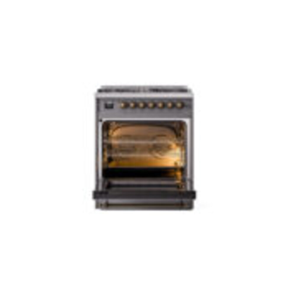 ILVE_UP30QNMPMGBLP_Nostalgie_II_30"_Dual_Fuel_Range_oven_door_opened