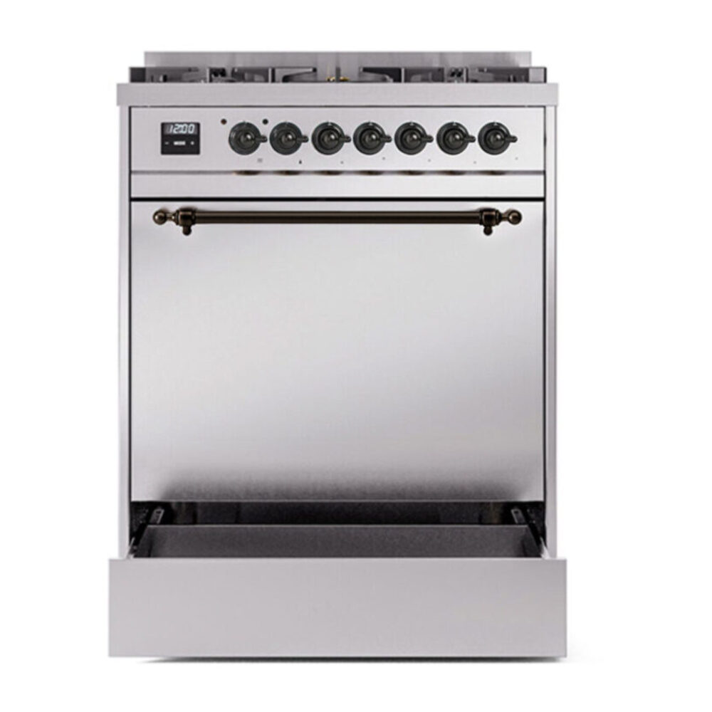 ILVE UP30NMP Nostalgie II 30 inch Dual Fuel Range with 5 Burners with 4 cu. ft. Oven Capacity