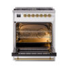 ILVE_UP30QNMPWHG_Nostalgie_II_30"_Dual_Fuel_Range_oven_door_opened