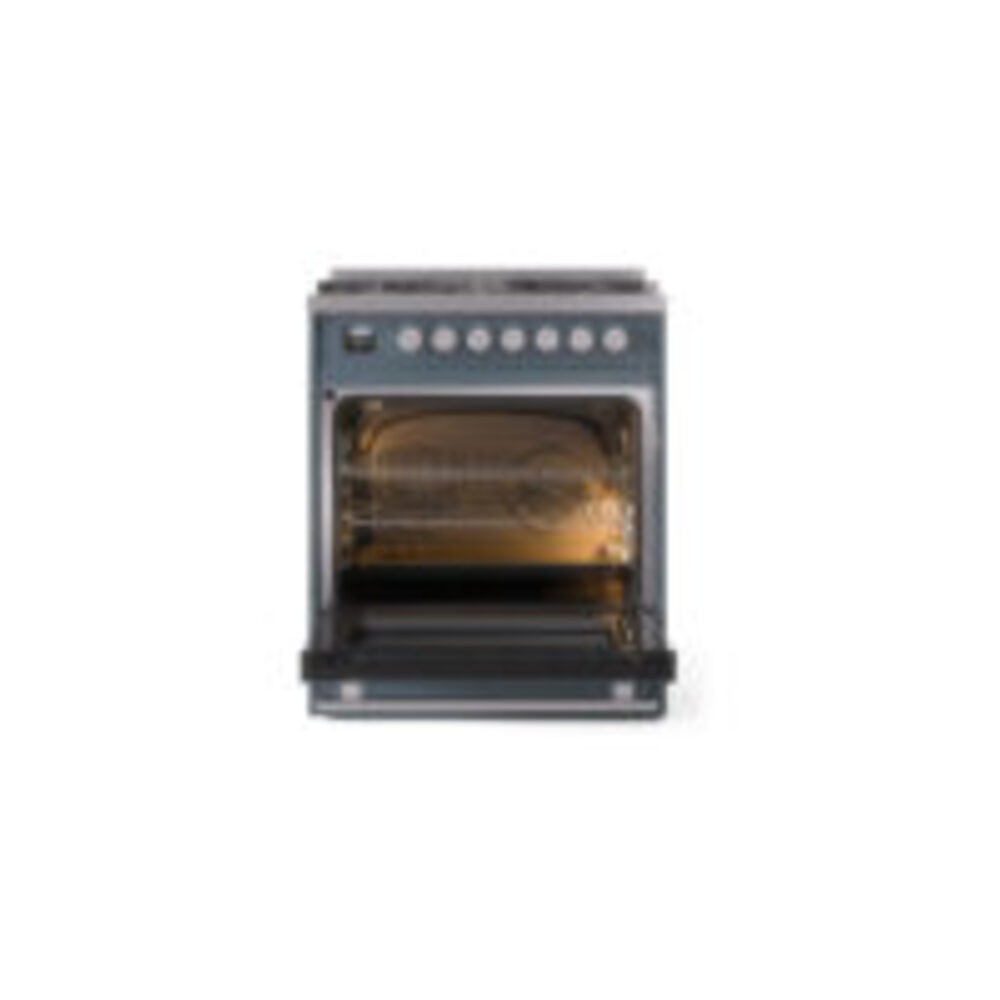 ILVE UP30WMPBG Professional Plus II 30" Dual Fuel Range, oven door opened
