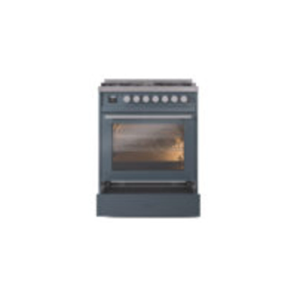 ILVE UP30WMPBG Professional Plus II 30" Dual Fuel Range, drawer opened