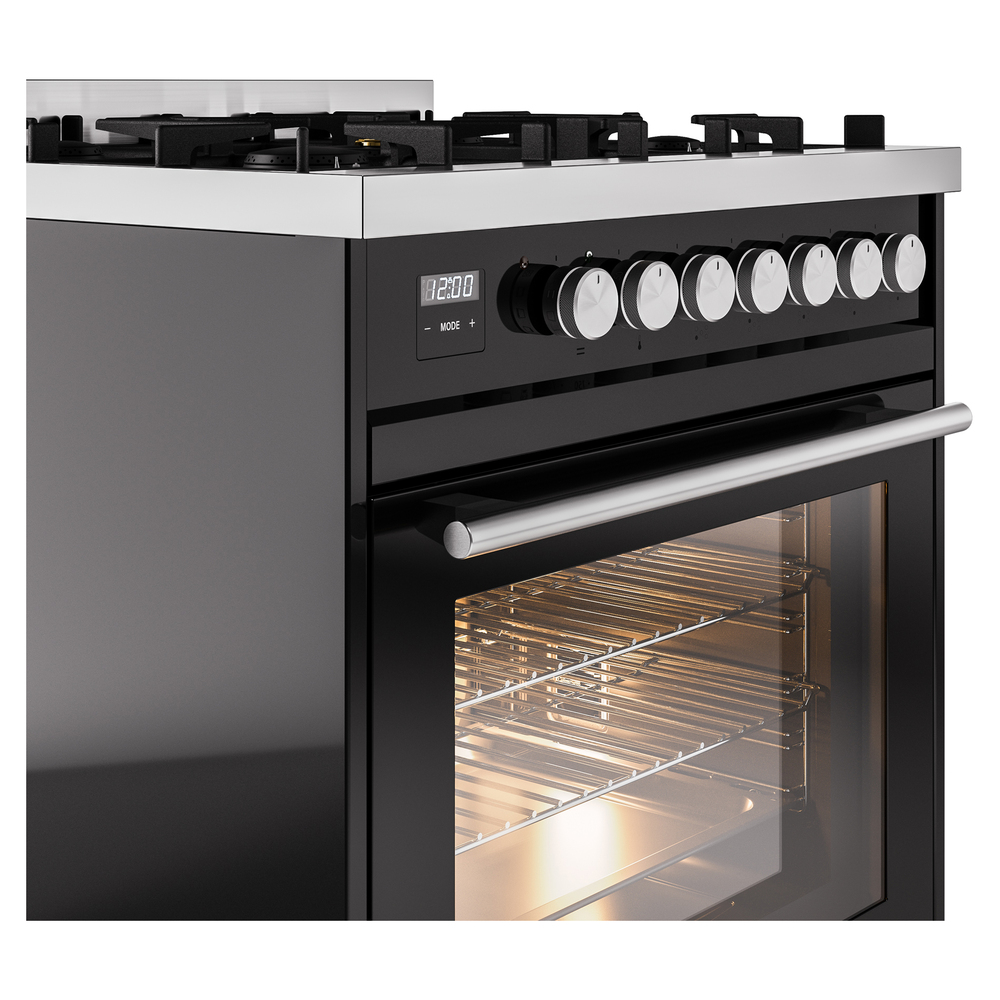 ILVE UP30WMPBKLP Professional Plus II 30" Dual Fuel Range, details